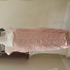 New Crystal Rose xl summer ruched SEXY DRESS rose gold